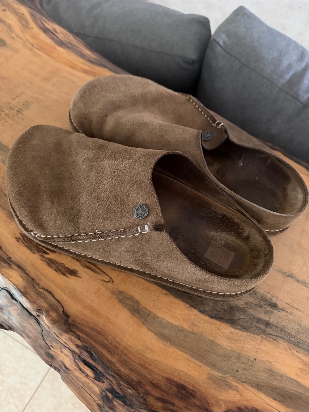 Men's Brown Suede Birkenstock clog
